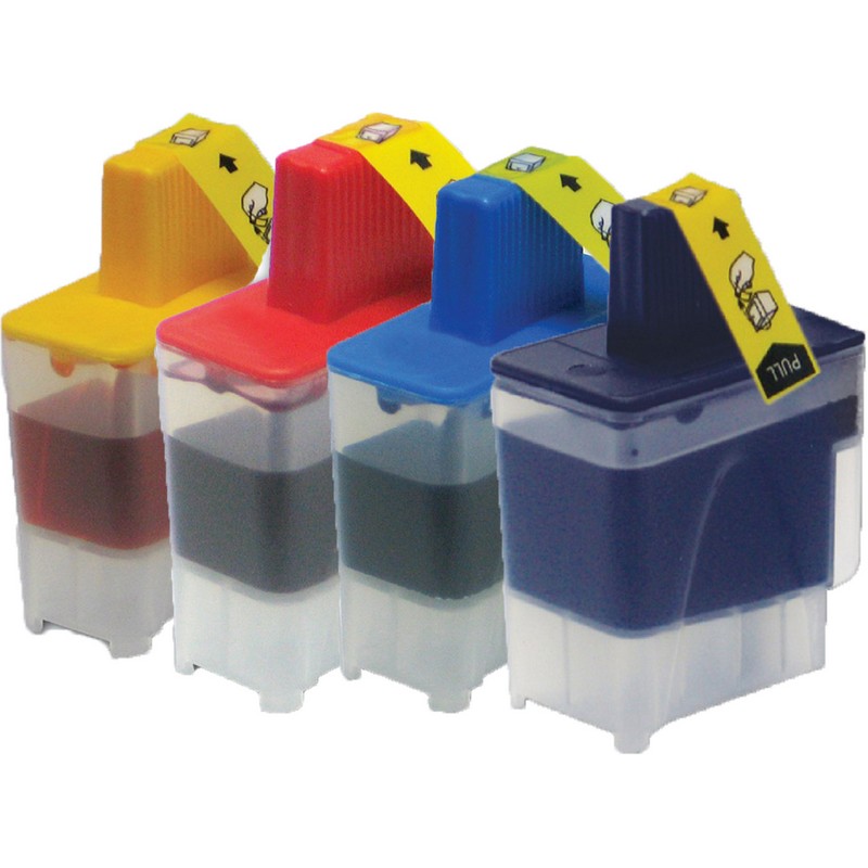 Set of 4 Brother LC41 Combo Pack Color Ink Cartridges
