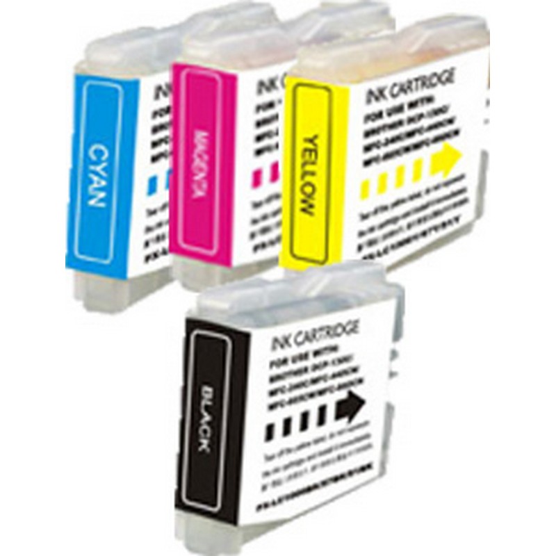 Set of 4 Brother LC51 Combo Pack Color Ink Cartridges