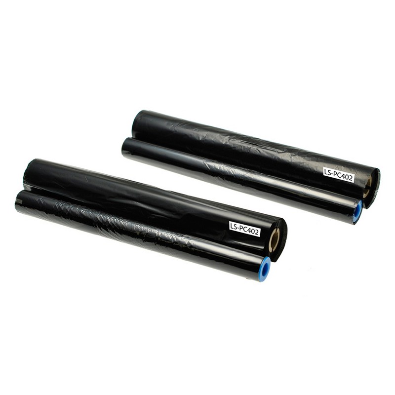 Set of 2 Brother PC402RF Black Thermal Fax Ribbons
