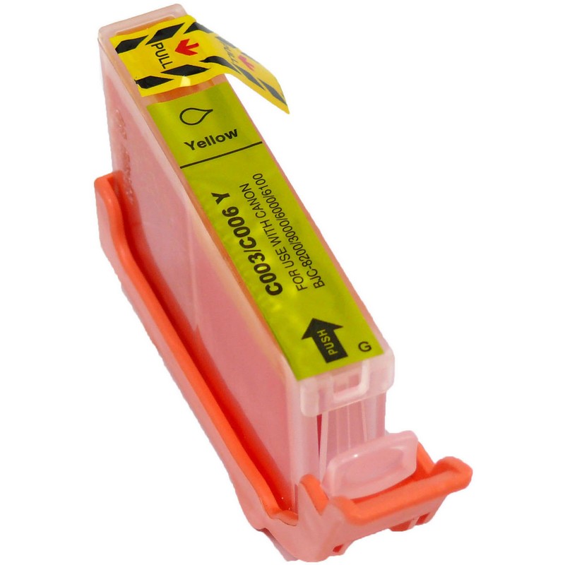 Single Canon BCI-3eY Ink Cartridge, Yellow Canon BCI-3eY Yellow Ink Cartridge