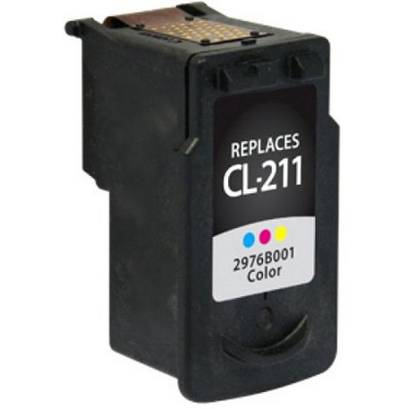 Single Canon CL-211 Ink Cartridge, Tri-color (Cyan, Magenta, Yellow) Canon CL-211 Color Ink Cartridge