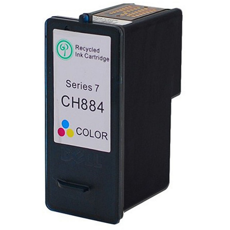 Single Dell FH214 Ink Cartridge, Photo Tri-color (Cyan, Magenta, Yellow) Dell FH214 Color Ink Cartridge-Dell Series 7