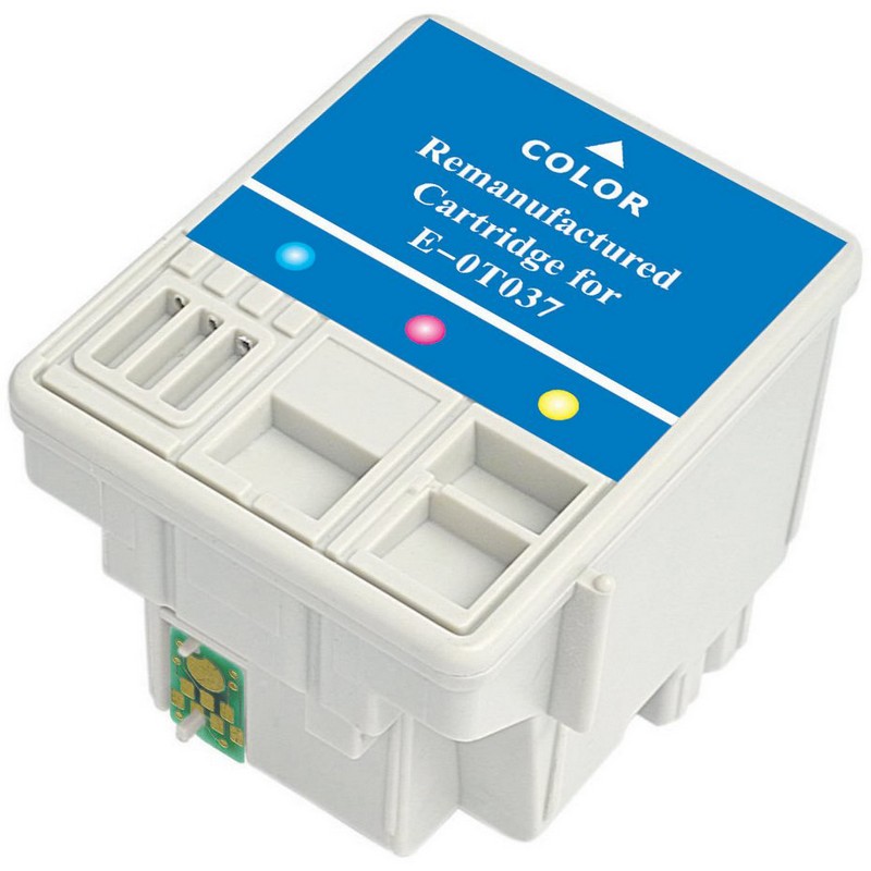 Single Epson T037020 Ink Cartridge, Tri-color (Cyan, Magenta, Yellow) Epson T037020 Color Ink Cartridge
