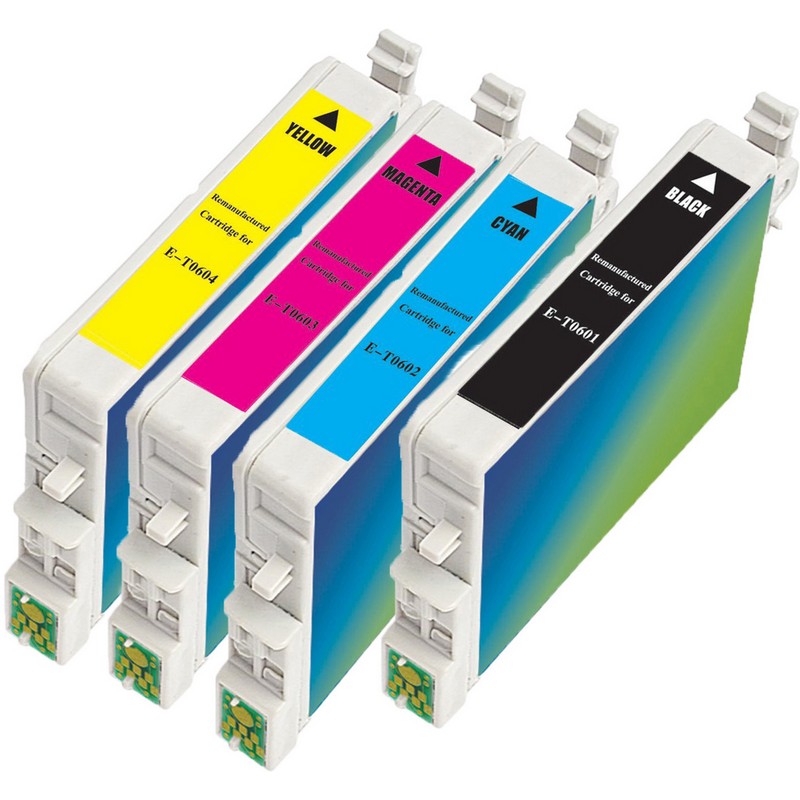 Set of 4 Epson T060 Combo Pack Color Ink Cartridges