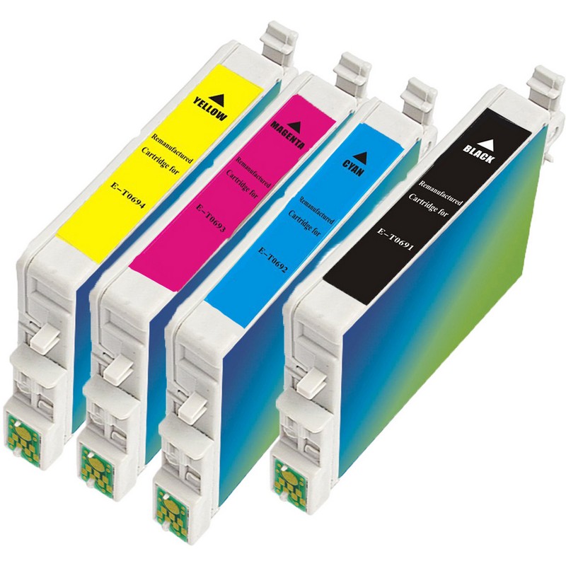 Set of 4 Epson T069 Combo Pack Color Ink Cartridges