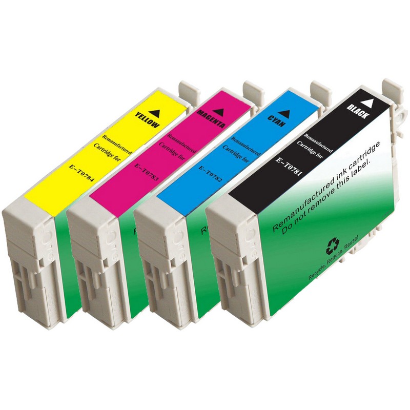 Set of 6 Epson T078 Combo Pack Color Ink Cartridges