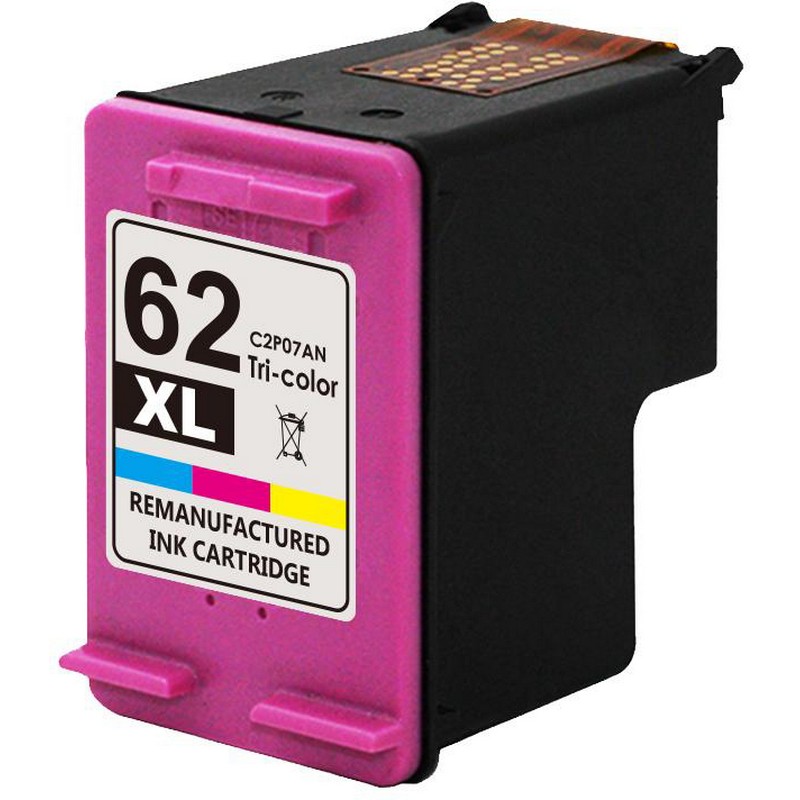 HP C2P07AN Color Ink Cartridge-HP #62XL