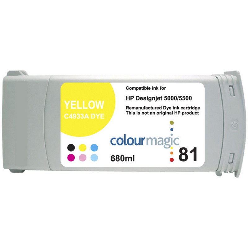 HP C4933A Yellow Ink Cartridge-HP #81