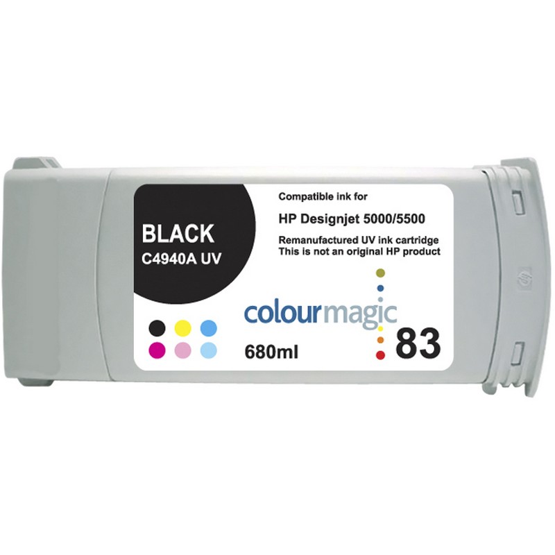 HP C4940A Black-UV Ink Cartridge-HP #83
