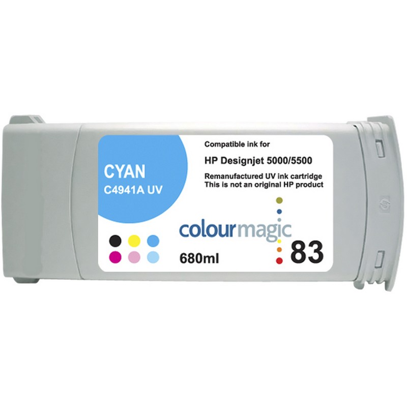 HP C4941A Cyan-UV Ink Cartridge-HP #83