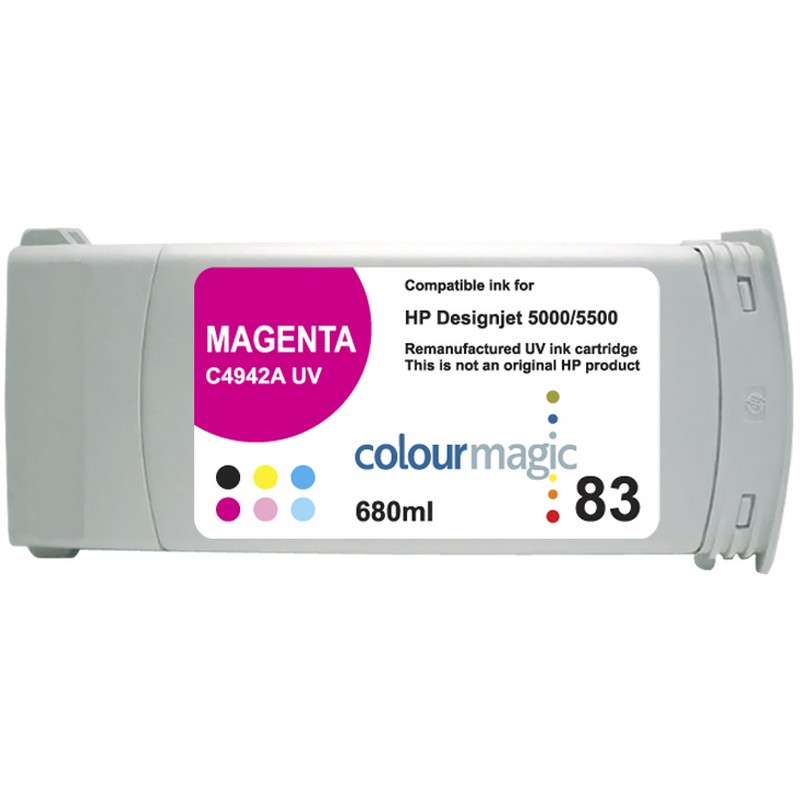 HP C4942A Magenta-UV Ink Cartridge-HP #83