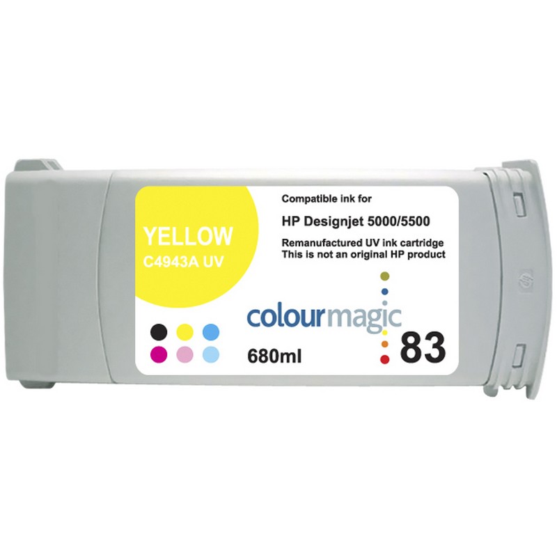 HP C4943A Yellow-UV Ink Cartridge-HP #83