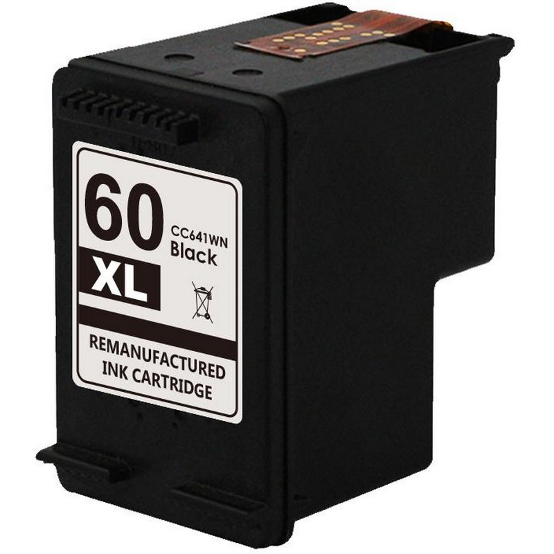 HP CC641WN Black Ink Cartridge-HP #60XL