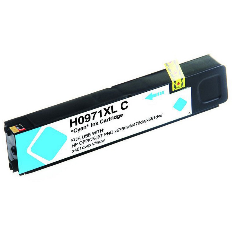 HP CN626AM Cyan Ink Cartridge-HP #971XLC