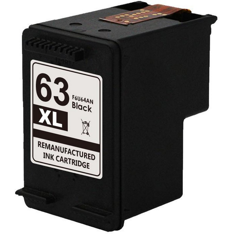 HP F6U64AN Black Ink Cartridge-HP #63XL