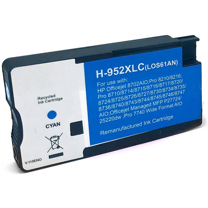 HP LOS61AN Cyan Ink Cartridge-HP #952XLC