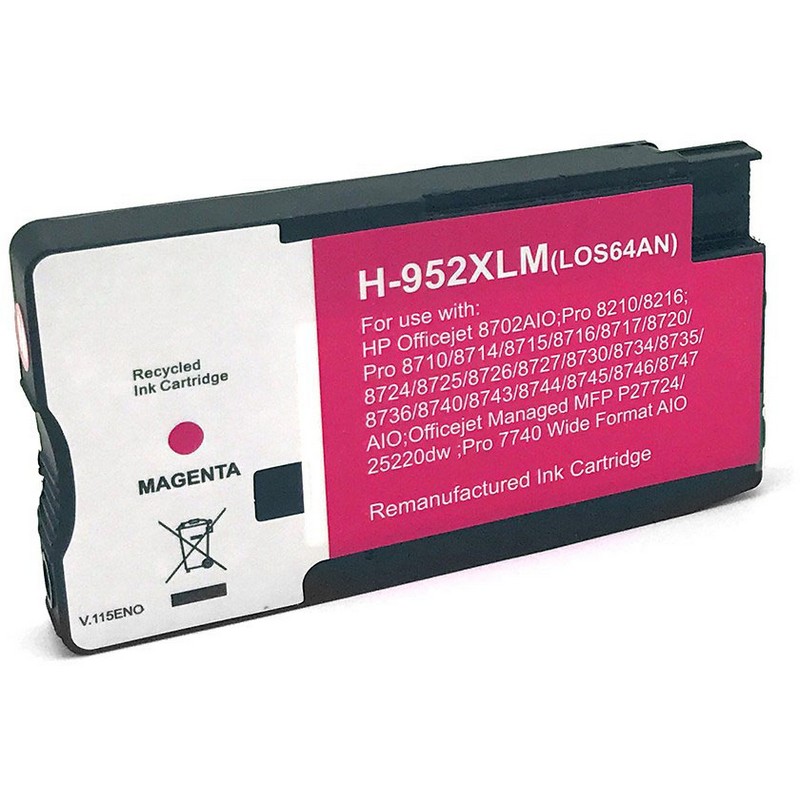 HP LOS64AN Magenta Ink Cartridge-HP #952XLM