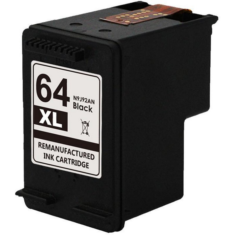 HP N9J92AN Black Ink Cartridge-HP #64XL